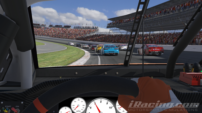 Illustration for article titled Team Oppo Competes in the iRacing Brickyard 400